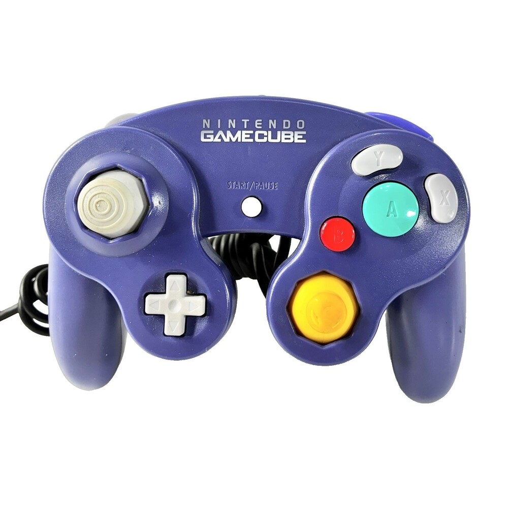 Official Nintendo GameCube Purple Wired Controller Gamepad DOL-003 Tested